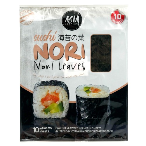 Nori algi prażone do sushi 10 sztuk